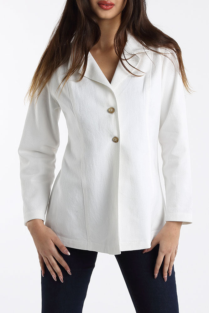 Shay White Two Button Jacket