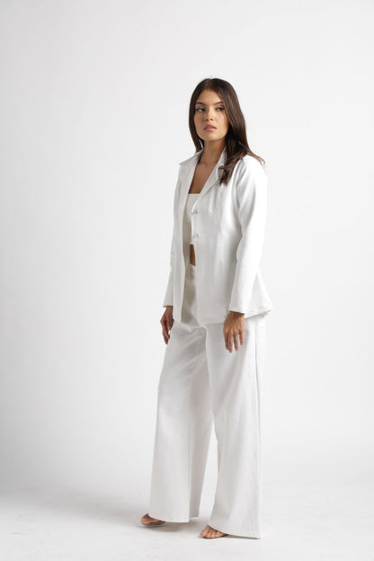 Shay White Two Button Jacket
