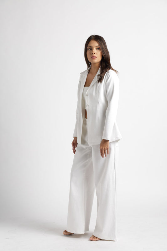 Shay White Two Button Jacket