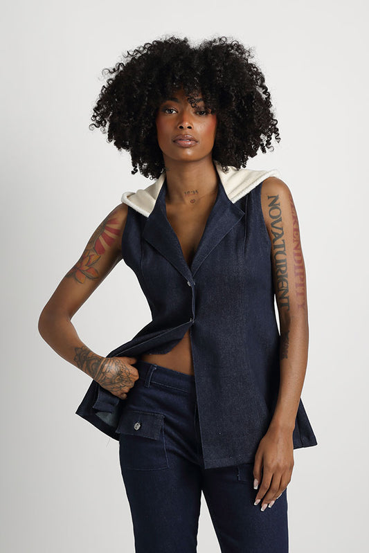 Anastasia Hooded Long Vest